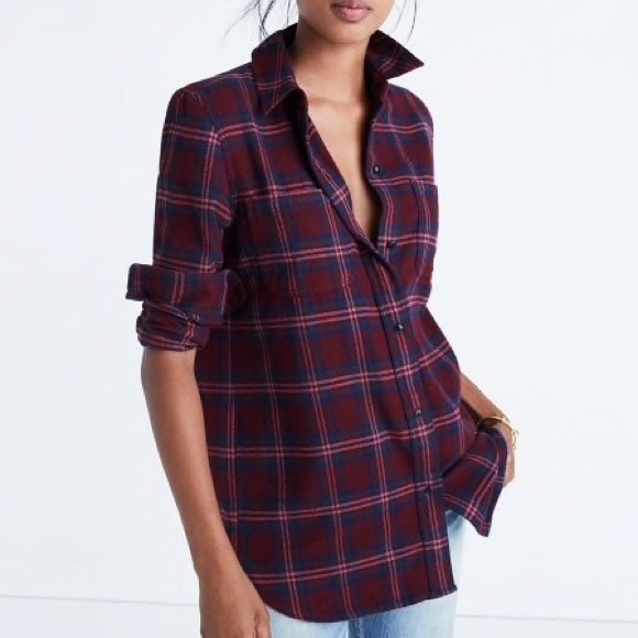 Madewell Tops - Madewell | Exboyfriend Flannel In Jensen Plaid